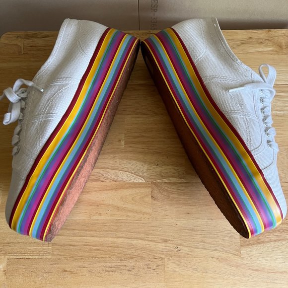 NWT Superga 2790 Platform Sneakers Rainbow Sole Sz 10 - Picture 5 of 10